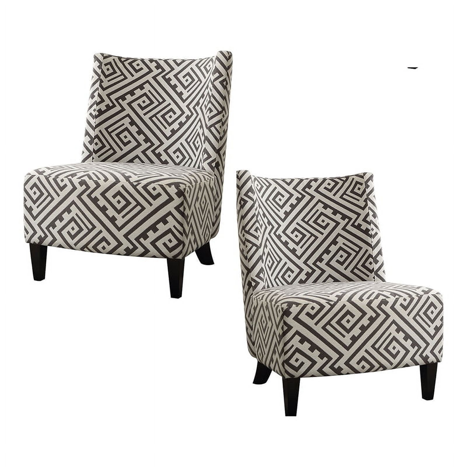 (Set of 2) Accents Chairs in Black and White