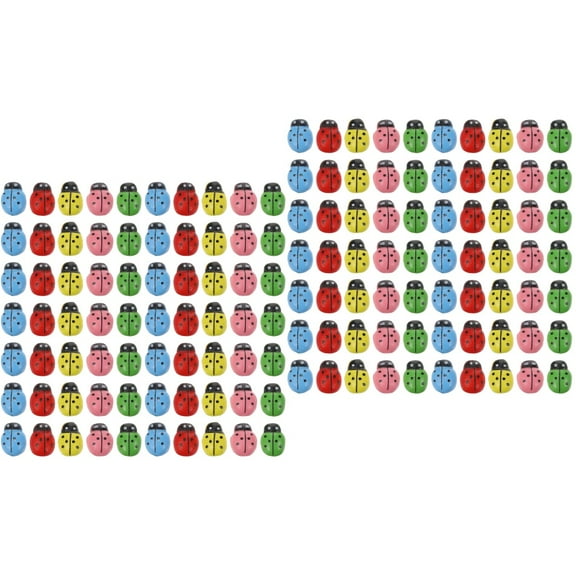Set of 2 Adhesive Ladybugs Garden Landscape Decor Costume Accessories Insect Stickers