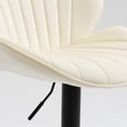 thumbnail image 1 of Set of 2 Adjustable Barstools with Back and Footrest Cream, 1 of 5
