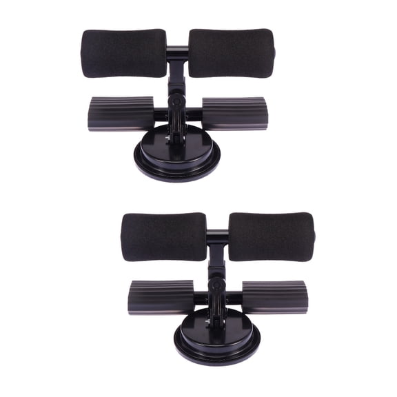 SKISUNO Adjustable Suction Cup Abdominal Assist Fitness Bar Black 2Pcs