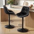 thumbnail image 1 of Set of 2 Adjustable Swivel Bar Stools in Modern Design with Comfortable Upholstered Seat and Durable Metal Frame, 1 of 8