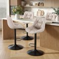 thumbnail image 1 of Set of 2 Adjustable Swivel Bar Stools in Modern Design with Comfortable Upholstered Seat and Durable Metal Frame, 1 of 9