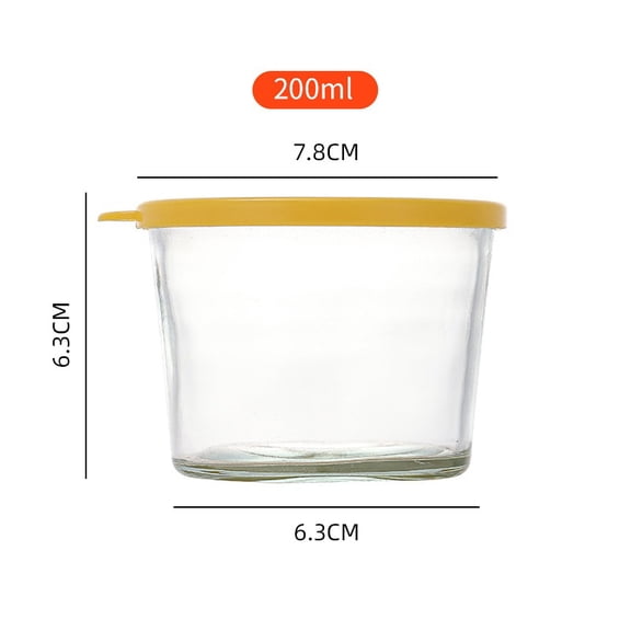 Set of 2 Airtight Glass Food Storage Jars - Round Sealed Containers for Pickles, Kimchi, and More