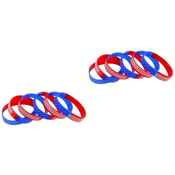 Set of 2 Alternating Wrist Bands Miss 5.7X1.1cm Red