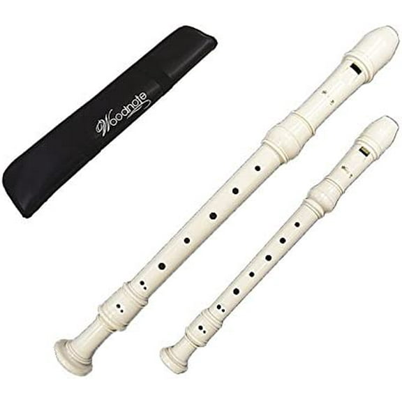 Set of 2 /Alto & Soprano Recorders(Ivory color)-Baroque Fingering$$Musical Instruments