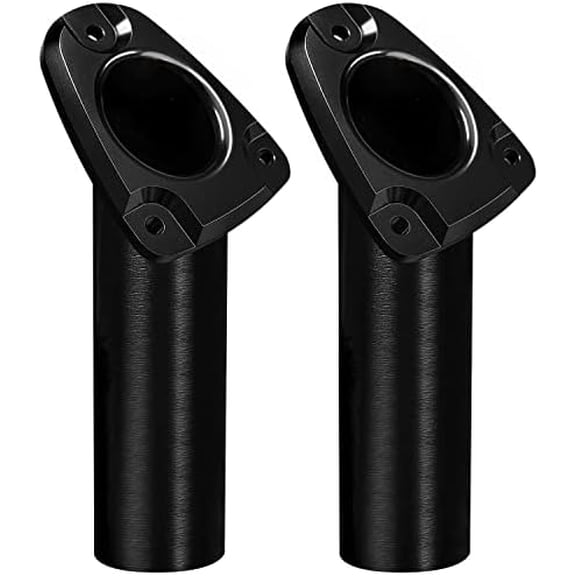 Set of 2 Aluminium Heavy Duty Flush Mount 30 Degree Rod Holder for Fishing Boat, Black$$Sport & Recreation Other