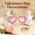 thumbnail image 1 of Set of 2 Angel Cherub Figurines - Collectible Heart & Love Statues, Valentines Day Wedding Home Centerpiece Decor, by Ukhbccc, 1 of 9