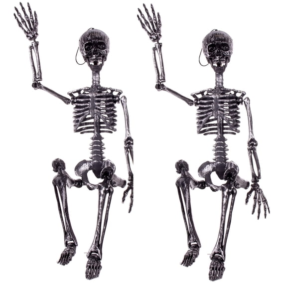Set of 2 Animated 60-inch Skeleton Decor Battery-Operated