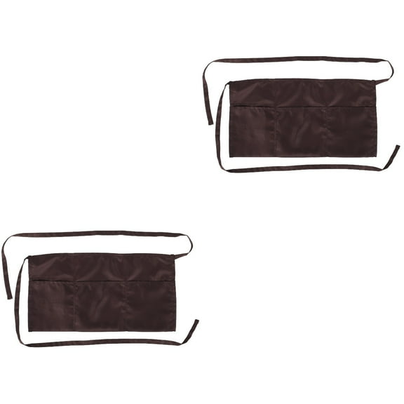 Set of 2 Apron Aprons for Men Adjustable Women's Waiter Server Have Pockets Polyester Cotton