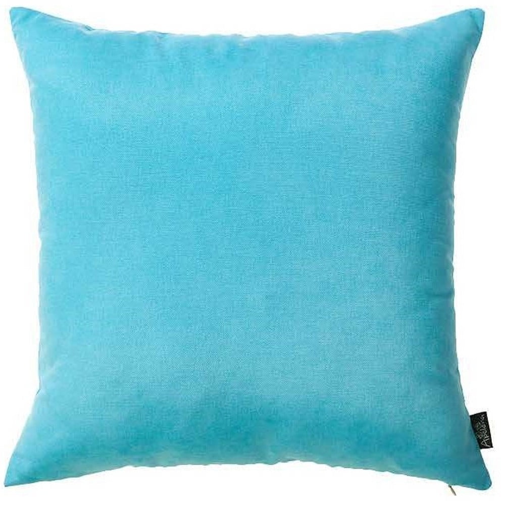 Aqua Blue Polyester Decorative Throw Pillow Covers Set