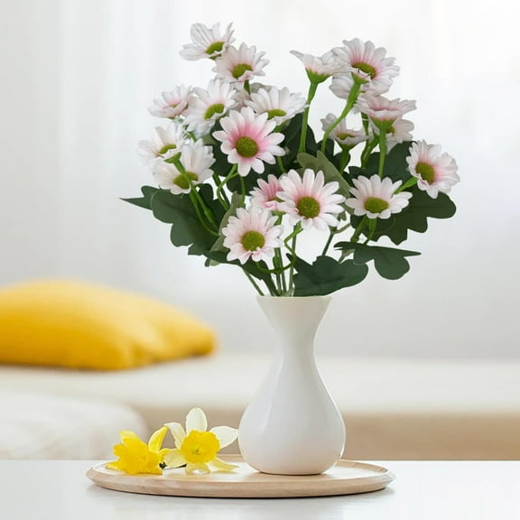 Set of 2 Artificial Flower Arrangements - Elegant Home Decor Pieces for Wedding, Party, Office, Realistic Looking No Maintenance Floral Display