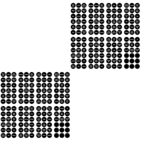 Set of 2 Automatic Pendants Plat Spice Jar Labels Clear Stickers Ingredient