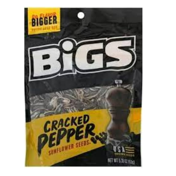 Set of 2 BIGS Cracked Pepper Sunflower Seeds, Keto Friendly Snack, Low Carb Lifestyle, 5.35-oz. Bag