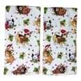 thumbnail image 1 of Set of 2 BOWIE WOWIE Christmas Puppy Terry Kitchen Towels by Kay Dee Designs, 1 of 2