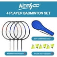 thumbnail image 1 of Set of 2 Badminton Rackets, Nylon Shuttlecocks & Carry Bag - Adults & Kids Friendly, 1 of 5