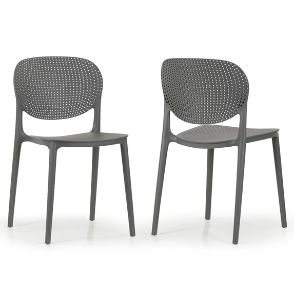 Belle Gray Boucle Fabric Dining Chair with Swivel Base