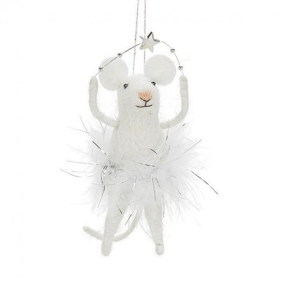 Set of 2 Ballerina Mouse Ornament
