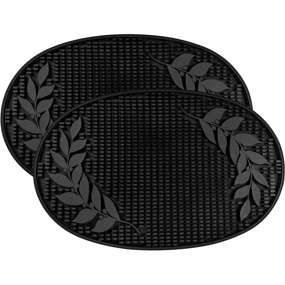 Set of 2 Bar Mats (18x12 Inches) | Drying Mats for Kitchen/Mimosa Bar Supplies/Home Cocktail Bar Supplies/Insulated Spill Mats for Bars/Non-Toxic