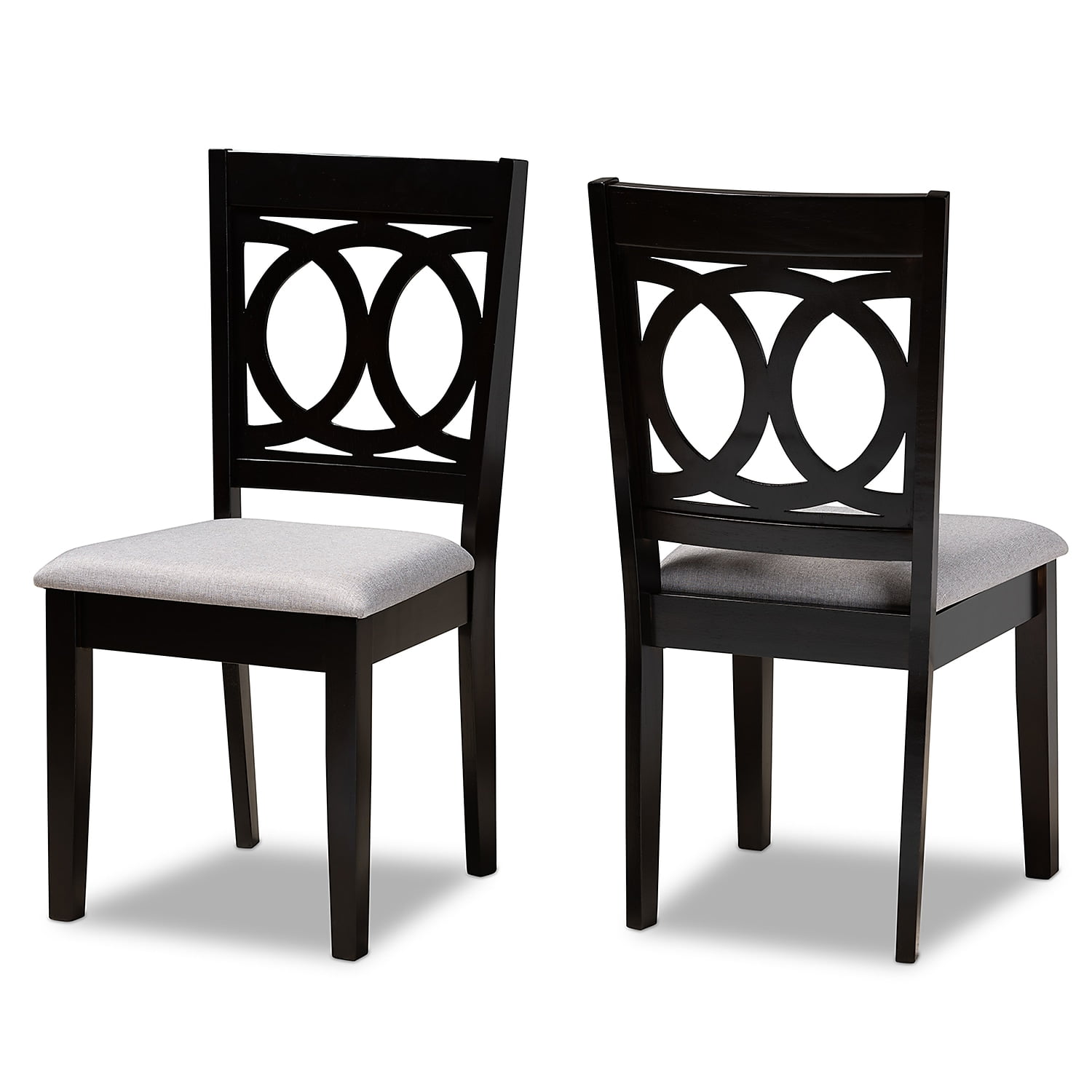 Lenoir Gray Upholstered Wood Dining Chair Set