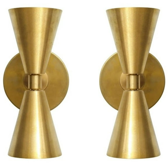 Set of 2 Beautiful Stilnovo Design Wall Scone Brass Modern Vanity Light Mid Century Light Fixture