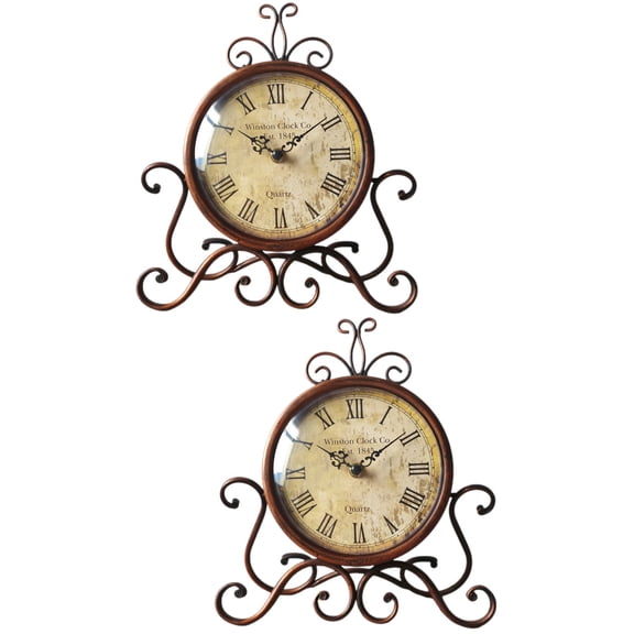 Set of 2 Bedroom Clock Non Ticking Alarm Clocks Wall Unusual Digital Radio