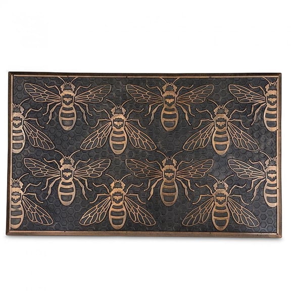 Set of 2 Bee Grid Doormat