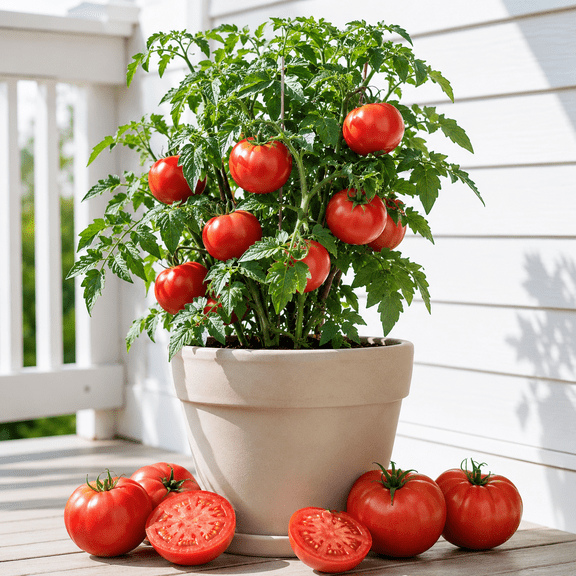 Set of 2 Better Boy Tomato Live Plants, 4-6 Inch Tall Vegetable Starters for Outdoor Gardens, Raised Beds and Container Growing