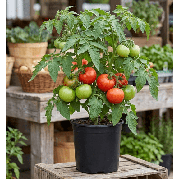 Set of 2 Big Boy Tomato Live Plants 4 to 6 Inch Tall, Live Tomato Seedlings for Home Vegetable Gardens