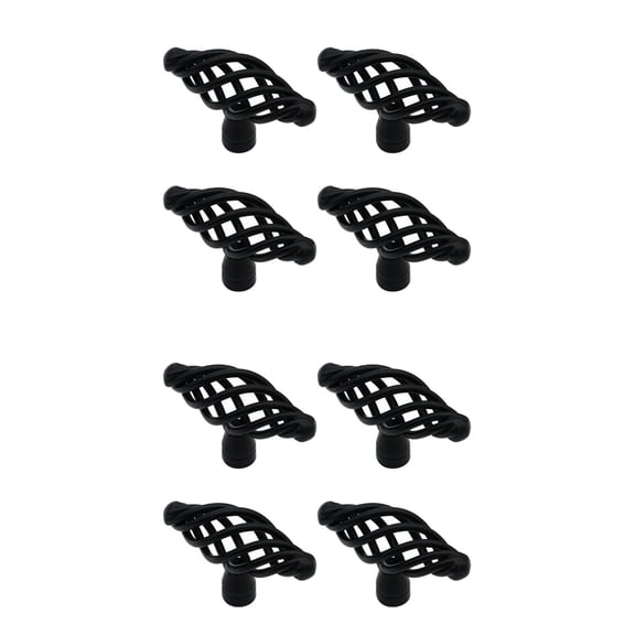 Set of 2 Bird Cabinet Knobs and Pulls Chrome Ocean Drawer Cage Cages Black