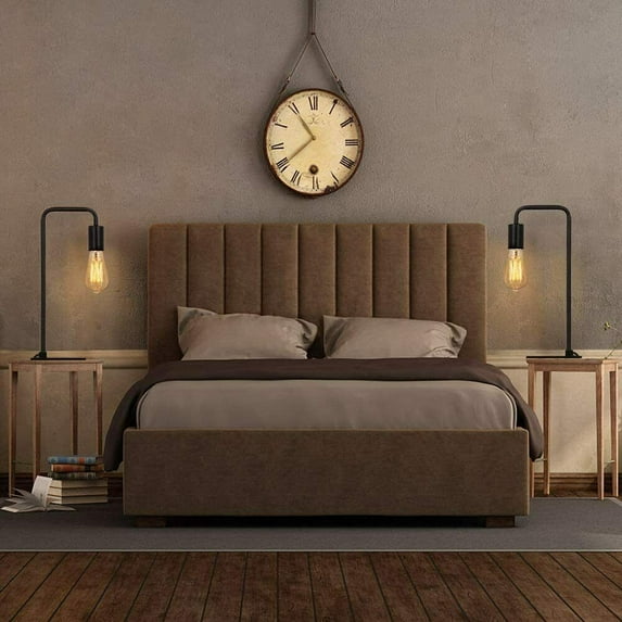 Industrial 15.9" Black Metal Edison Table Lamps (2 Count)