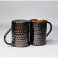 thumbnail image 1 of Set of 2 Black Moscow Mule Mugs Hammered Design: Unique Copper Mugs, Stylish Elegance for Every Sip By AWF PAN STORE, 1 of 4