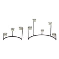 thumbnail image 1 of Set of 2 Black and Clear Multi-Level Votive Candle Holder Stands 12", 1 of 2