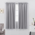 thumbnail image 1 of Set of 2 Blackout Window Treatment Curtain Drape Panels for Livingroom/Bedroom Windows (52"W x 63"L, Silver), 1 of 4