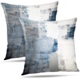 thumbnail image 1 of MINKUROW Set of 2 Blue-Grey Abstract Art Pillow Cover Modern Contemporary Decorative Pillows Cushion Cover for Bedroom Sofa Living Room 16X16 Inches, 1 of 4