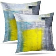 thumbnail image 1 of Set of 2 Blue-Yellow Abstract Art Throw Pillows Covers for Bedroom Living Room Home Decor Couch Pillow Cases Sofa Living Room 16 x 16 Inch, 1 of 4