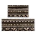 thumbnail image 1 of Set of 2 Boho Kitchen Mats - Modern Farmhouse Rugs with Moroccan Design - Non-Skid, Absorbent, with Rubber Bottom (Black, 17x47+17x30), 1 of 7