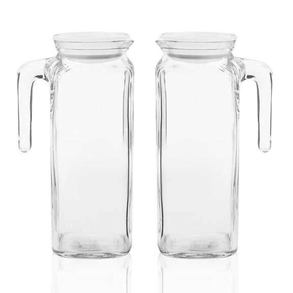 Set of 2 Bormioli Rocco Frigoverre Jugs with Hermetic Lid, 1.15 Liter