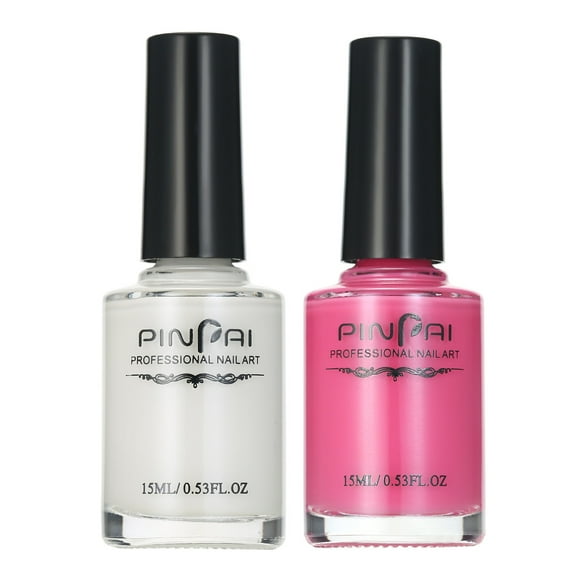 Set of 2 Bottles Peel Off Cuticle Guard Nail Skin Protector Nail Polish Shield Barrier Nail Art Liquid 15ml