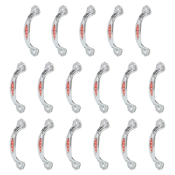 Set of 2 Bow Handle Screws Sliding Door Drawer Pulls Man Silver