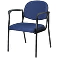 thumbnail image 1 of Set of 2 Bright Navy Fabric Guest Arm Chairs, 1 of 2