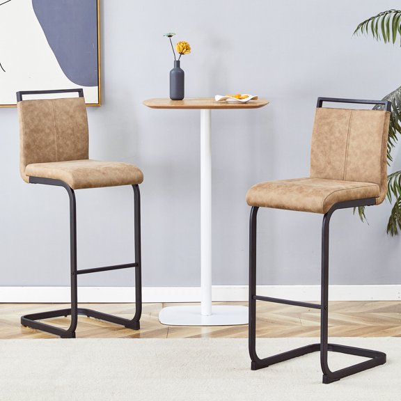 Set of 2 Brown - Durable Soft Fabric - Various Occasions - Stability with Horizontal Beam