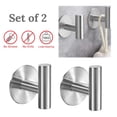 thumbnail image 1 of Set of 2 Brushed Nickel Wall Self Adhesive Hook Towel Bathroom Storange Hanging 304 Stainless Steel, 1 of 5