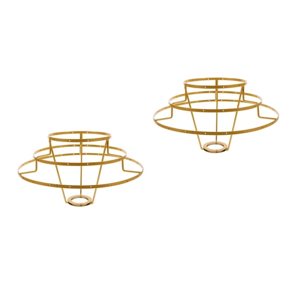 Set of 2 Bulb Lamp Shade Frame Light Stand Support
