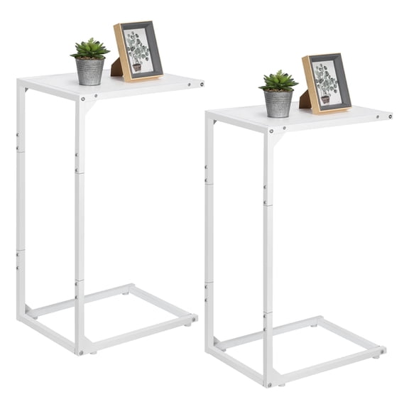 Set of 2 C Shaped End Table for Couch