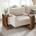 thumbnail image 1 of Set of 2 C-Shaped End Tables for Couch, Narrow Sofa Side Tables, Wood C Tables for Living Room, Bedroom, Small Spaces, 1 of 10