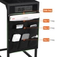 thumbnail image 1 of Set of 2 C Shaped Side Tables with Charging Station, Snack Side Table, Sofa C Table, Slide Under Sofa Table, for Living Room, Bedroom, Black, 1 of 5