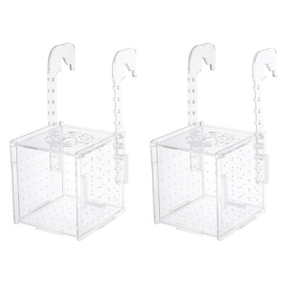 Set of 2 Cage Baby Fish Tank Multifunctional Holder Hook Pattern