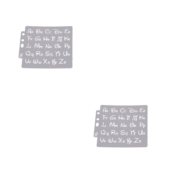 2pcs Art Stencil Set with Assorted Hollow Out Patterns for Drawing, Painting, Crafting, Scrapbooking, Cake Decoration Templates