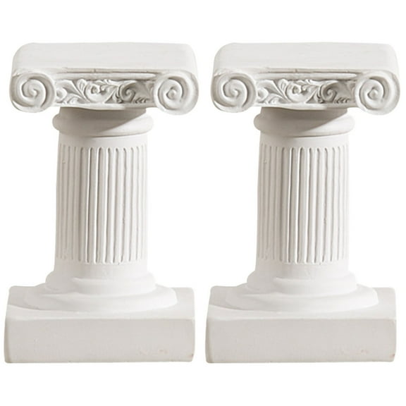 Set of 2 Candlestick Pedestal Roman Column Statue