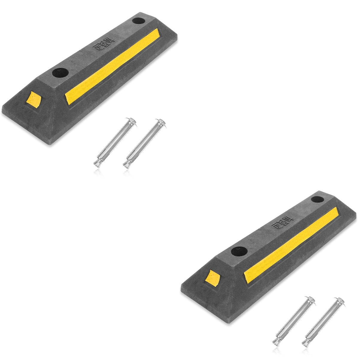 Set of 2 Car Stopper Rubber Parking Curb Parking Lots Garage Fit